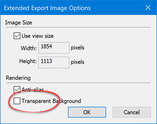 Image export options